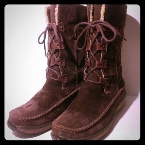Womens Timberland Brown Suede Leather Boots